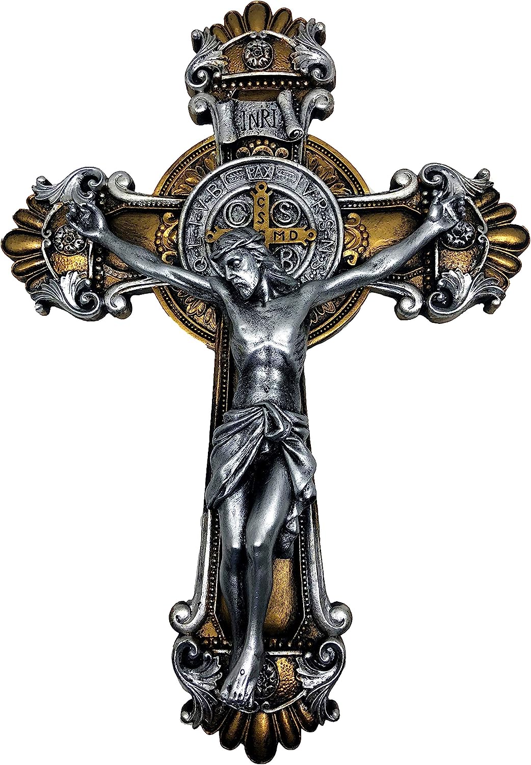 Exorcisme - croix murale de Saint-Benoît (2 tons)