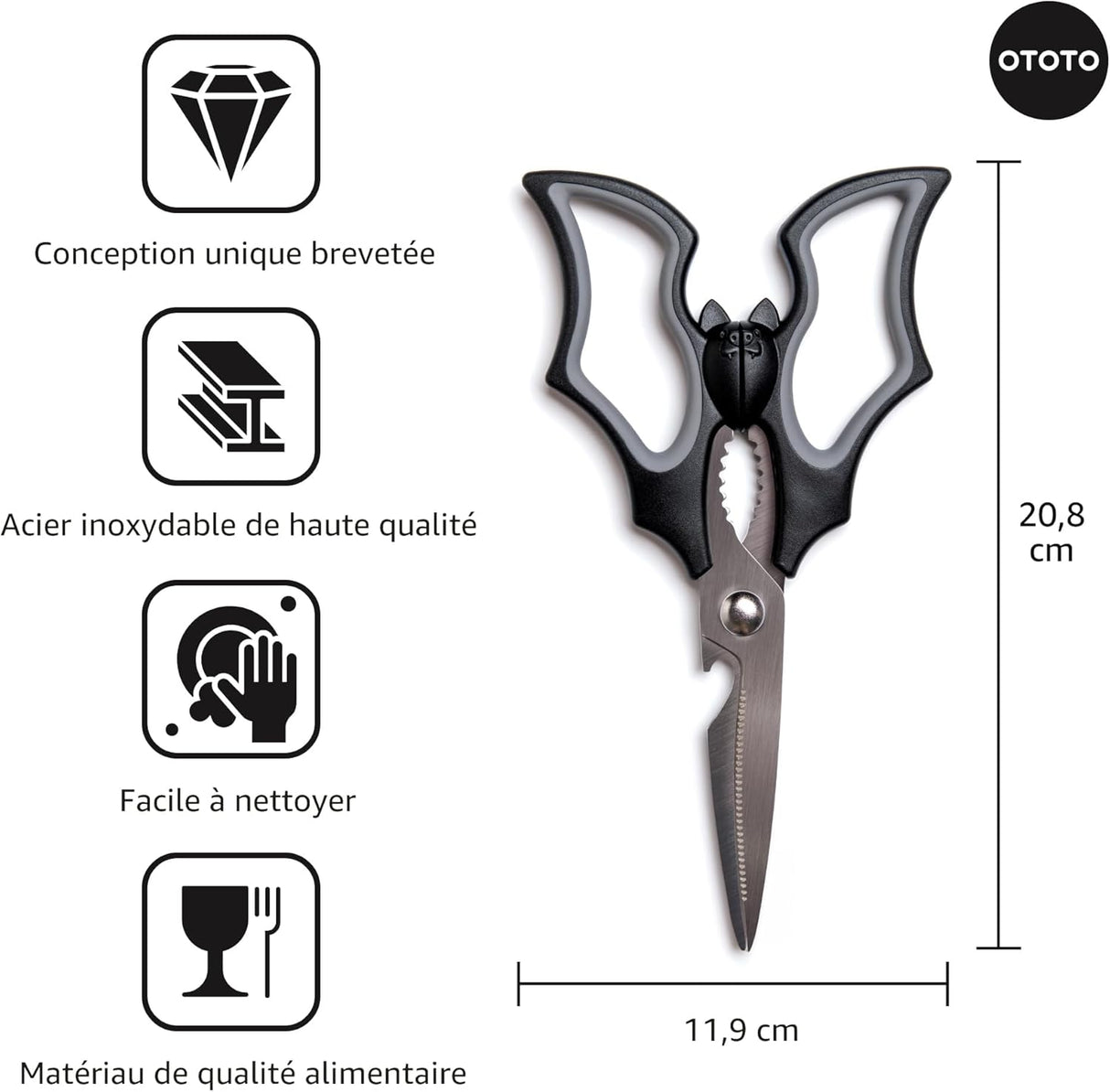 Ciseaux de cuisine de chauve-souris