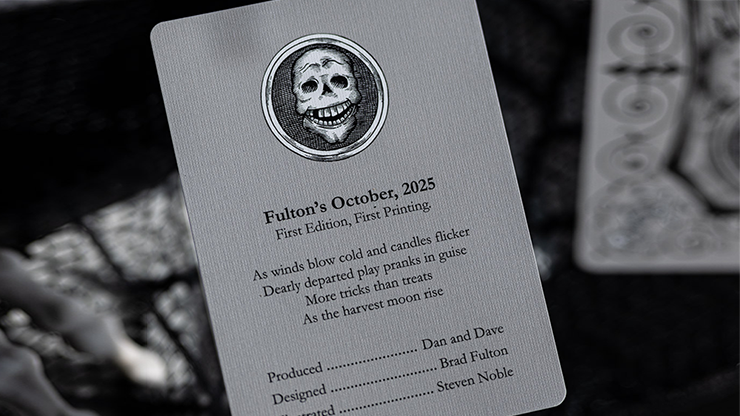 Fulton's October Tombstone Grey Playing Cards