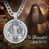 Collier de St-Benoit en argent sterling 925