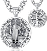Collier de St-Benoit en argent sterling 925