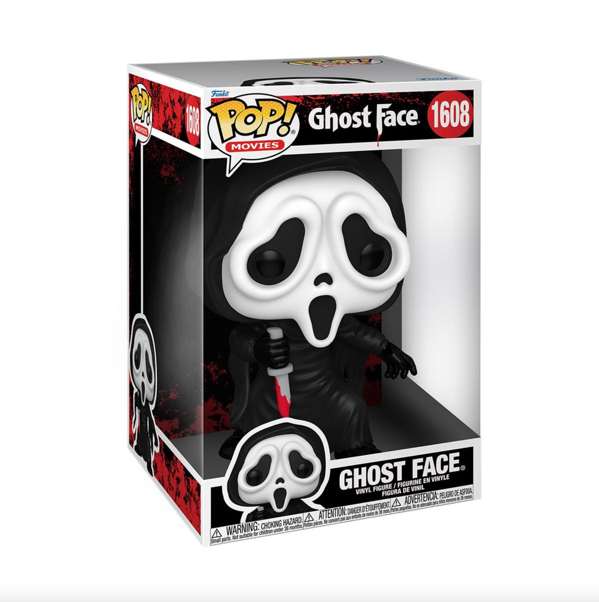 Figurine Funko Pop! Ghost Face Jumbo 25 cm avec couteau n°1608